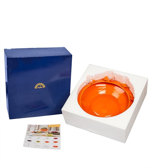 Ваза для фруктов из фарфора Коралловые Бабочки Pavone FM-89/12, упаковочный вид