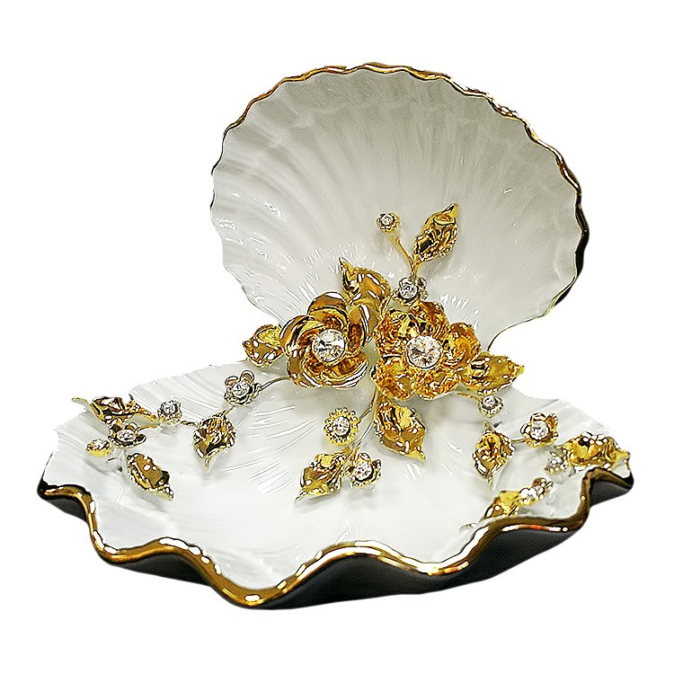 Ваза для фруктов Раковина c кристаллами Swarovski Bruno Costenaro ST110/1-BO