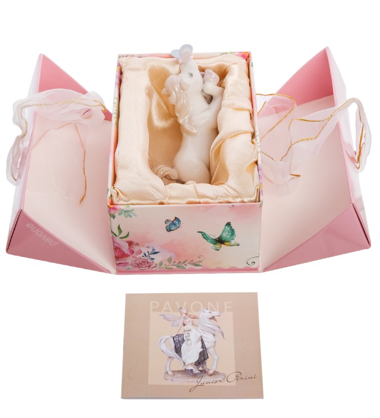 Статуэтка из фарфора Игривая лошадка Pavone JP-61/ 6, упаковочный вид