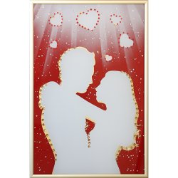 Картина С днем Влюбленных c кристаллами Swarovski