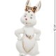 Статуэтка из фарфора Крольчиха с золотым бантиком Pavone JP-31/15