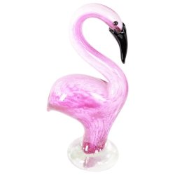 Статуэтка из Муранского стекла Розовый фламинго, пятнистый