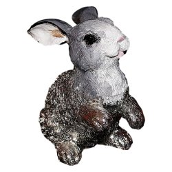 Скульптура Серый Кролик, Высота 8 см