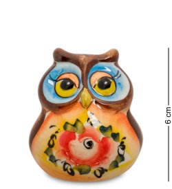 Фигурка Сова Цветная гжель