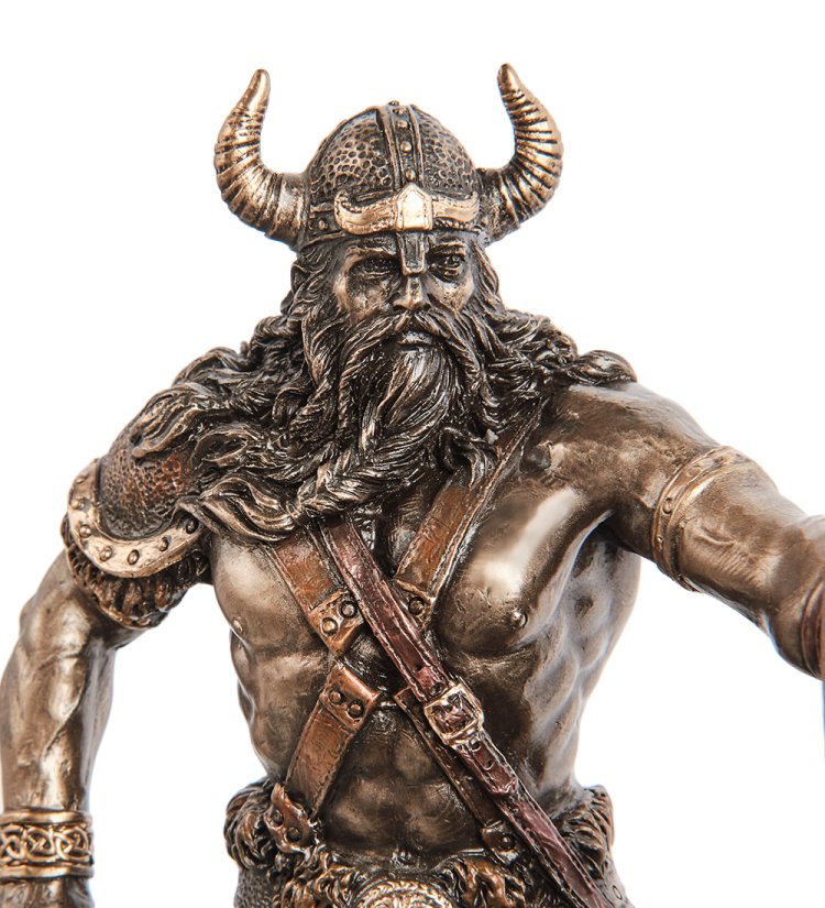 Статуэтка Викинг на корабле Veronese WS-1083, фотография крупным планом