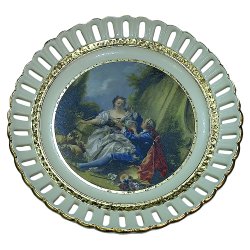 Декоративная тарелка Буше с золотом