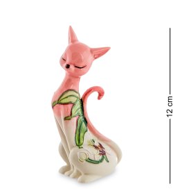 Статуэтка из фарфора Бело-розовая Кошечка