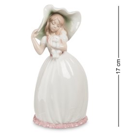 Статуэтка из фарфора Девочка в шляпке с собачкой