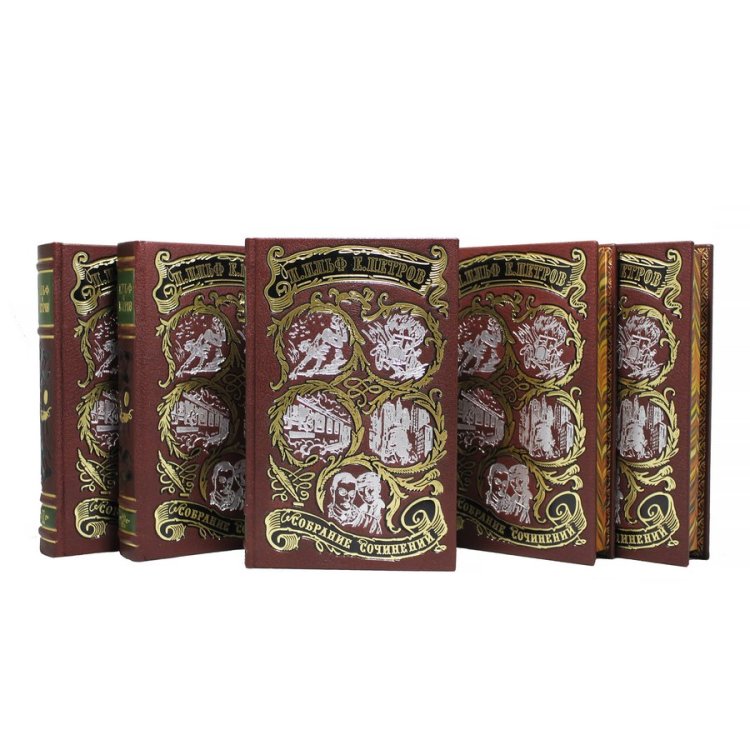 Книги в кожаном переплете Илья Ильф и Евгений Петров - Собрание сочинений в 5 томах BG1310S, фотография 2