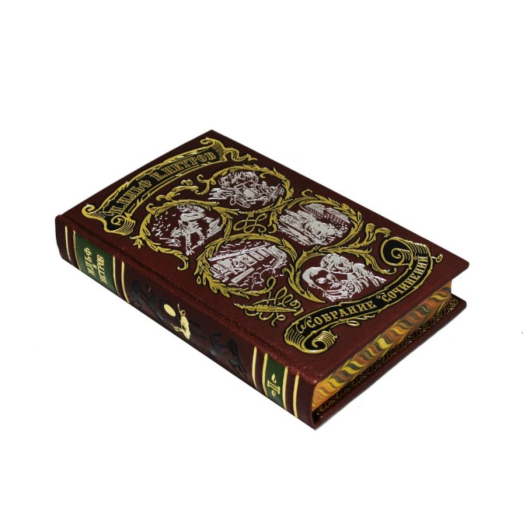 Книги в кожаном переплете Илья Ильф и Евгений Петров - Собрание сочинений в 5 томах BG1310S, фотография сбоку книги