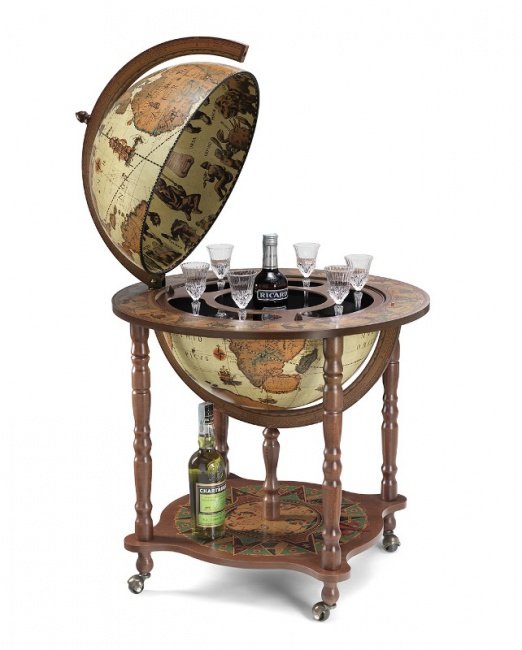 Глобус-бар напольный Classica, сфера 50 см, светлый Zoffoli 27.SA, фотография в открытом виде