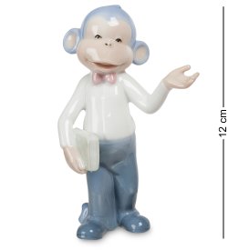 Статуэтка из фарфора Обезьянка с книжкой