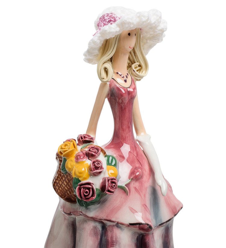 Статуэтка Девушка с букетом роз Pavone CMS-22/ 5, фотография крупным планом