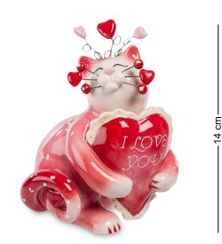 Статуэтка из керамики Кошка с сердцем Ля-Муррр
