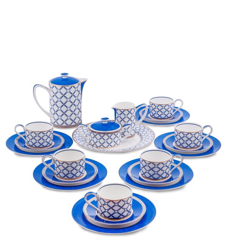 Чайный сервиз на 6 персон с тарелками Элегантность Pavone JK- 93