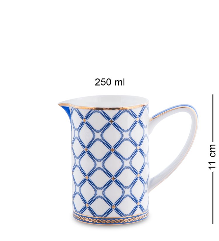 Чайный сервиз на 6 персон с тарелками Элегантность Pavone JK- 93, фотография молочника