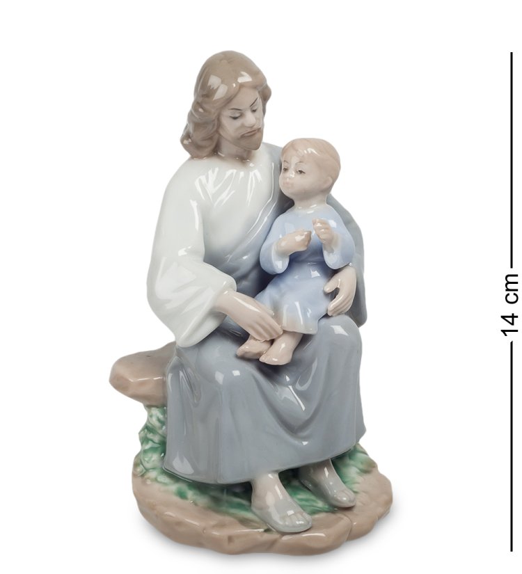 Фарфоровая статуэтка Христос с мальчиком на руках Pavone JP-40/16