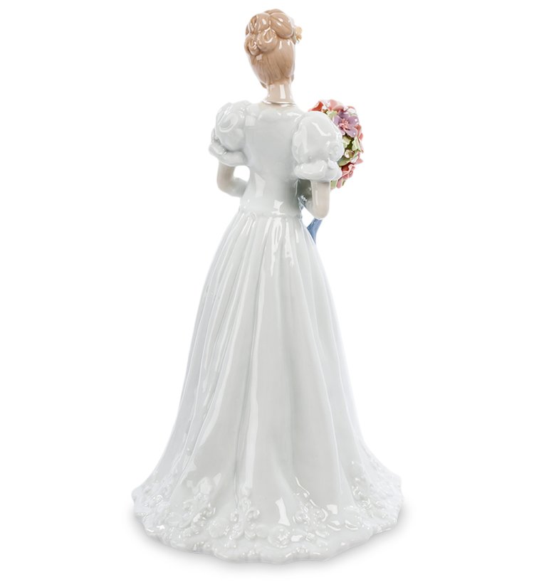 Статуэтка из керамики Невеста с букетом цветов Pavone CMS-10/20, фотография со спины