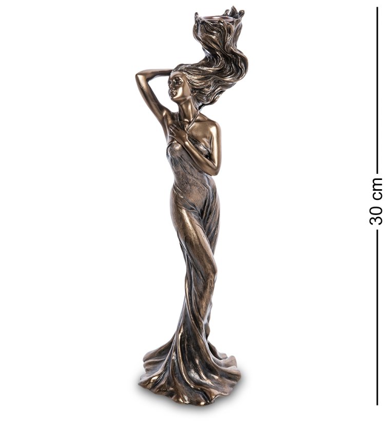 Статуэтка-подсвечник Девушка с огненными волосами Veronese WS-967