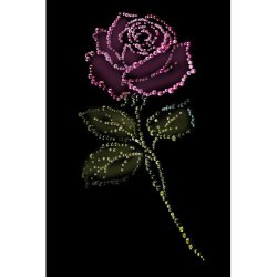 Картина Роза c кристаллами Swarovski