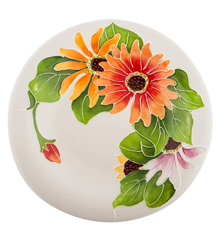 Конфетница из керамики Герберы Blue Sky BS- 38, фотография сверху