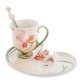 Чайная пара из фарфора с ложечкой Ирис Pavone FM-01/13