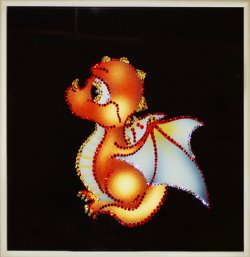 Картина Дракоша 3 c кристаллами Swarovski