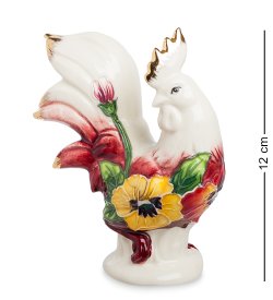 Статуэтка из фарфора Петух с красными деталями