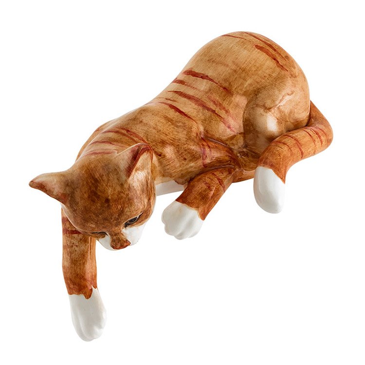 Статуэтка Полосатая кошка лежащая