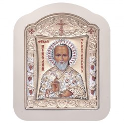 Икона Николай Угодник - Золотое Сияние, Размер 14x18 см
