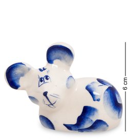 Фигурка ушастый Мышонок Голубая гжель