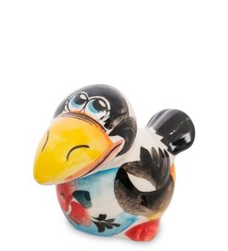 Статуэтка Ворона Цветная гжель