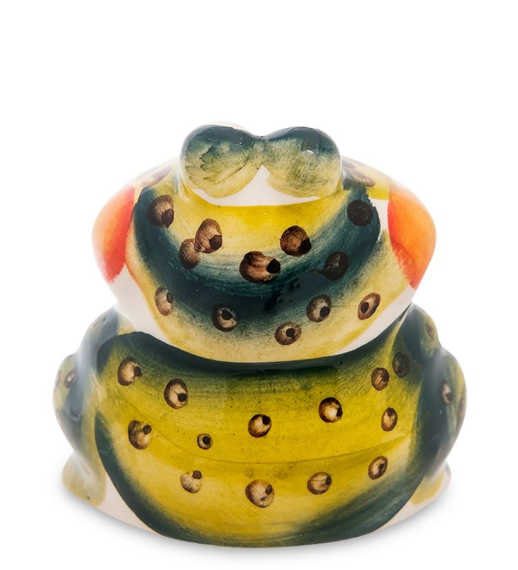 Фигурка царевна Лягушка Цветная гжель ГЛ-506, фотография со спины