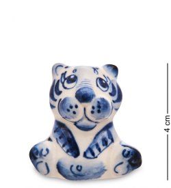 Фигурка Тигренок Ваня Голубая гжель