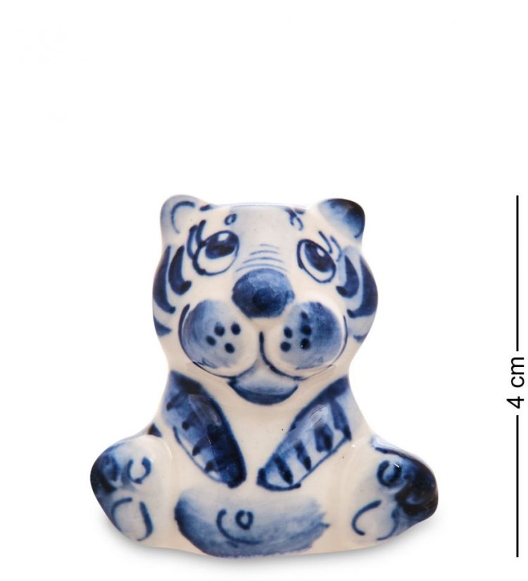 Фигурка Тигренок Ваня Голубая гжель ГЛ-684