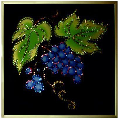 Картина Виноград c кристаллами Swarovski