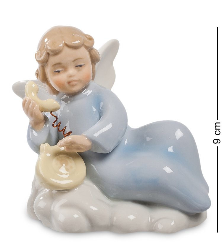 Статуэтка из фарфора Ангелочек на облаке с телефоном Pavone CMS-11/37