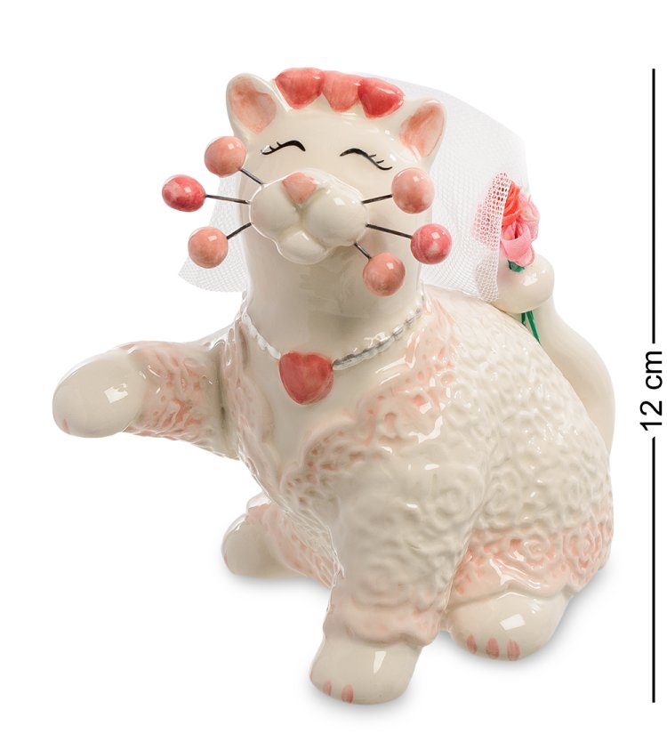 Статуэтка из керамики Кошка Невеста Pavone CMS-31/27