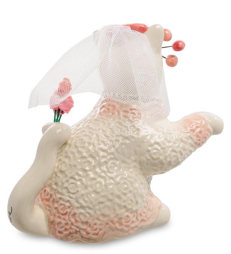 Статуэтка из керамики Кошка Невеста Pavone CMS-31/27, фотография со спины