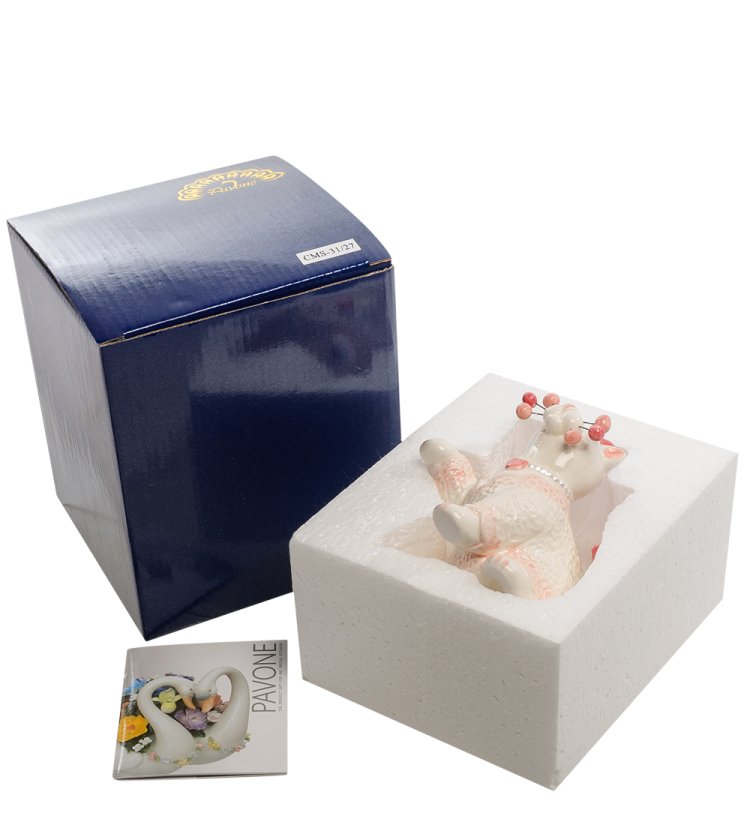 Статуэтка из керамики Кошка Невеста Pavone CMS-31/27, фотография в упаковке