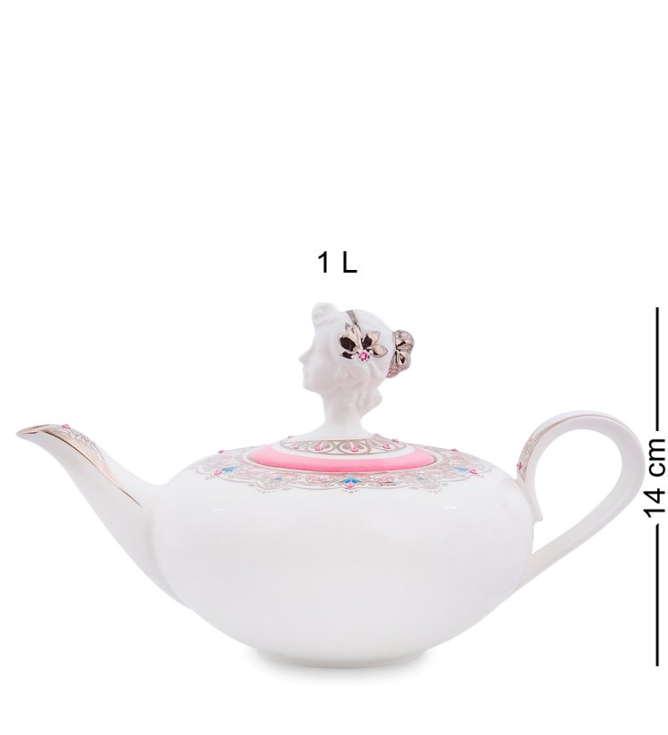 Чайный набор на 2 персоны с чайником Примадонна Pavone JK- 05, фотография чайника