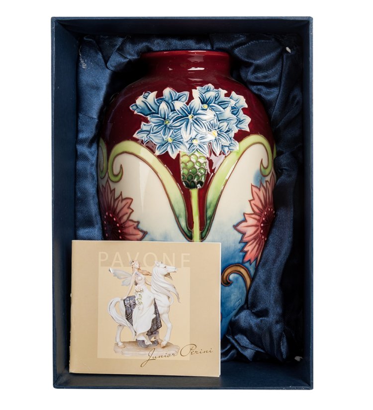 Настольная Ваза для цветов из фарфора Клавдия Pavone JP-157/ 5, фотография в упаковке