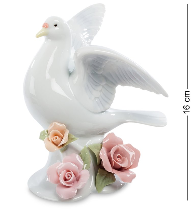 Фигурка из керамики Голубь на розах Pavone CMS-10/24
