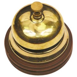 Настольный звонок для совещаний на деревянной подставке