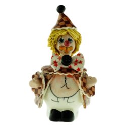 Фигурка из фарфора Клоун в красно-белом