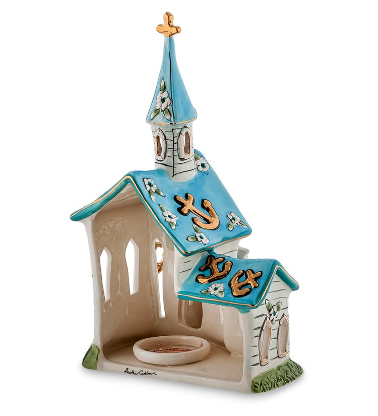 Подсвечник-домик Надежда Blue Sky BS- 10, фотография с обратной стороны