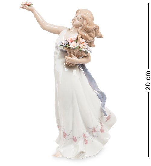 Статуэтка из фарфора Девушка с цветами Pavone JP-29/22