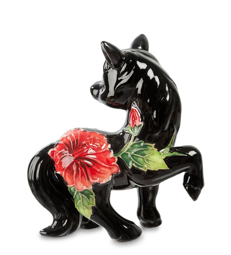 Статуэтка из фарфора Лошадка Розочка Pavone JP-61/11, оборотная сторона