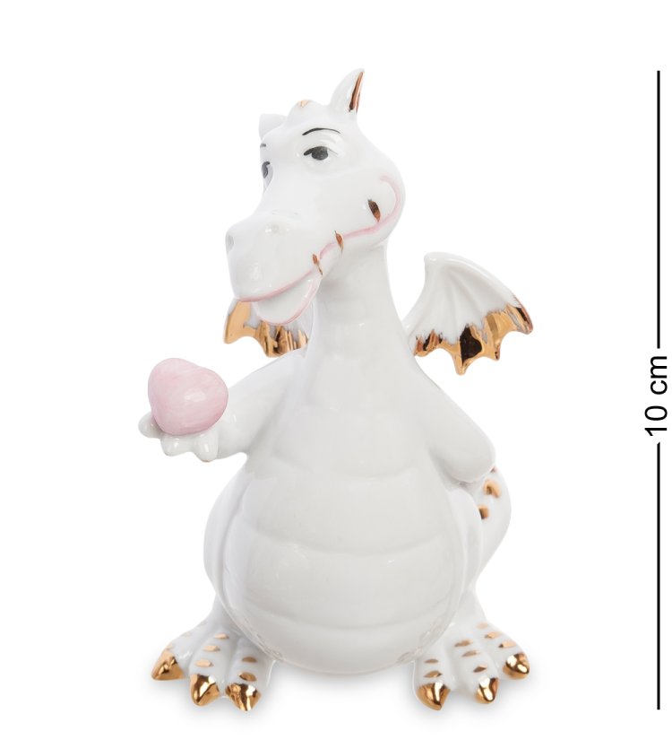 Статуэтка из фарфора Дракон с подарком Pavone JP-41/ 1, портретный вид