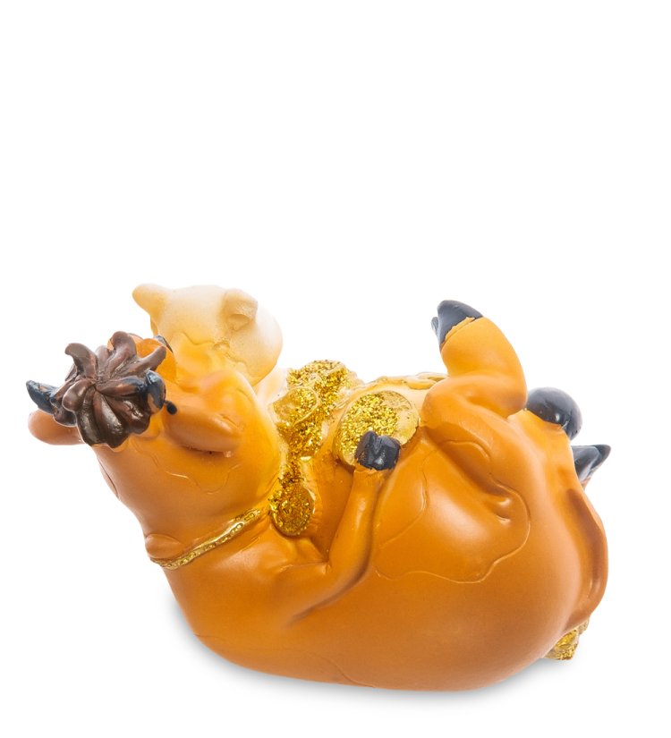 Статуэтка Бык символ 2021 года - знак зодиака Водолей AF-1013/ 2, фотография со спины